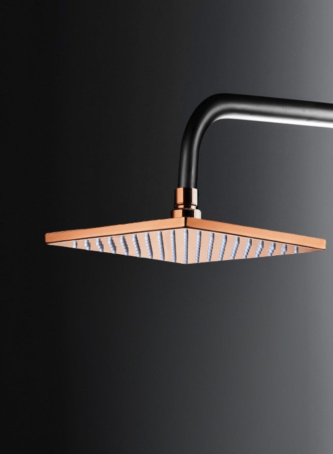 هيندوير مجموعة هندوير الإيطالية F160149RGD، دش علوي للحمام | مصنوع من النحاس | رأس عريض - 200 مم | شكل مربع | دش مطري | اللون - ذهبي وردي - Image 1